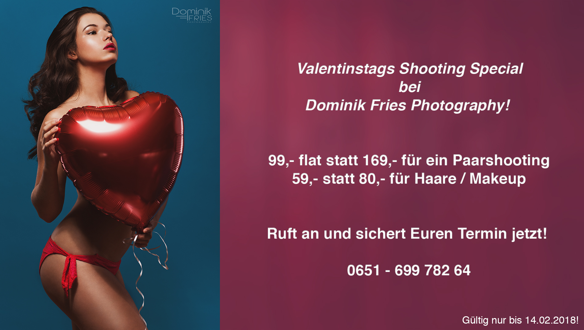 Paarshooting zum Sonderpreis bis 14.2.2018